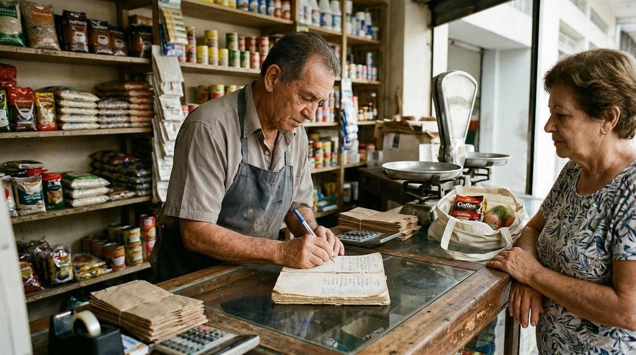 A velha caderneta do mercadinho de bairro representava uma relação de confiança que marcou o comércio de muitas cidades brasileiras