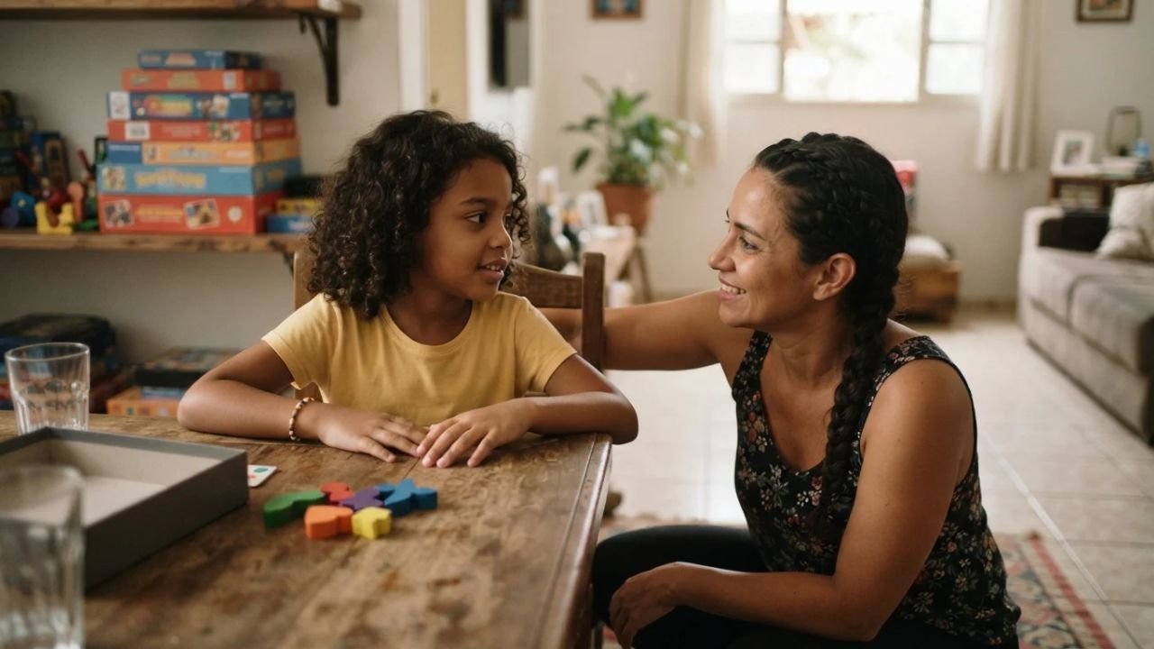 O jogo escolhido para reunir a família termina em choro porque ninguém considerou duração, dificuldade e forma como cada criança reage ao perder