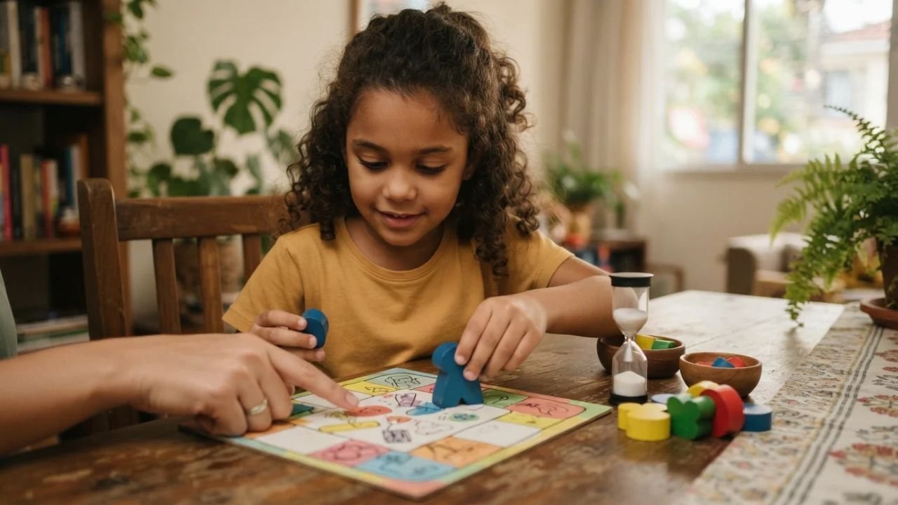O jogo escolhido para reunir a família termina em choro porque ninguém considerou duração, dificuldade e forma como cada criança reage ao perder
