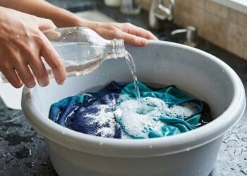 Como tirar o odor de suor impregnado em roupas sintéticas usando apenas bicarbonato e vinagre de álcool na pré-lavagem