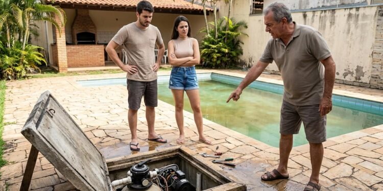 manutenção da piscina no aluguel
