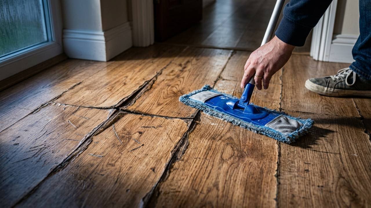 Adeus piso laminado estufado
ou arranhado: o que você precisa saber sobre umidade, pets e a limpeza correta antes de instalar em casa