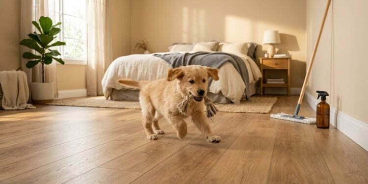 Adeus piso laminado estufado ou arranhado: o que você precisa saber sobre umidade, pets e a limpeza correta antes de instalar em casa