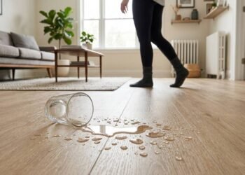 Piso vinílico colado ou clicado: o comparativo definitivo de resistência à água, barulho e velocidade para instalar sobre pisos antigos
