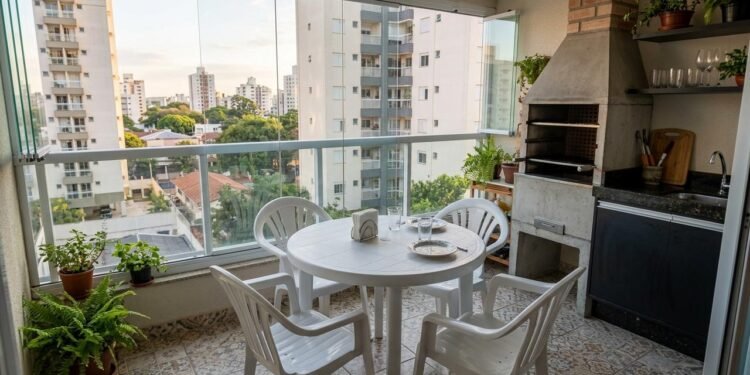 O resultado combina especialmente com áreas externas nas quais madeira, vegetação, pedra e tecidos naturais já fazem parte da decoração.