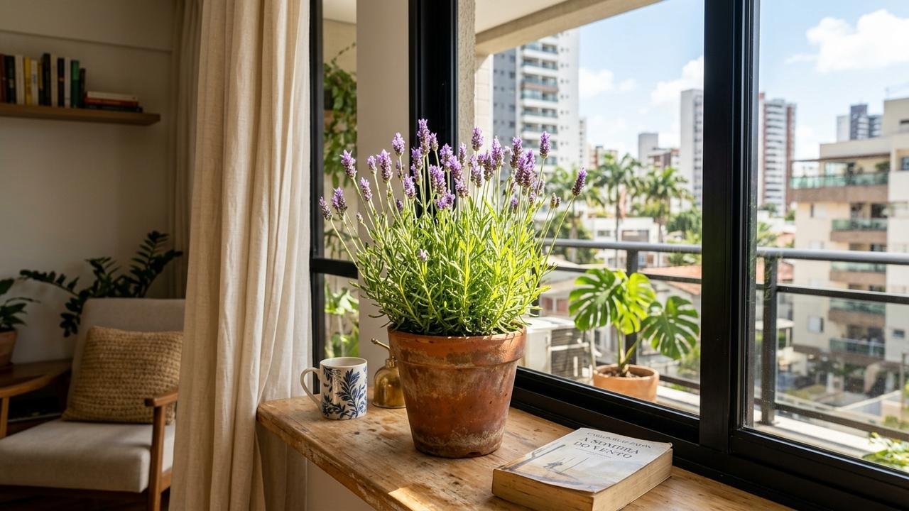 cultivar lavanda em vaso