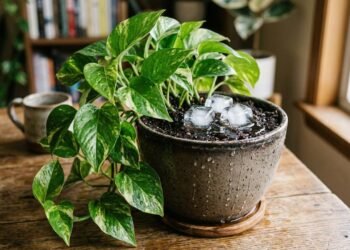 Jardineiros concordam: por que recomendam colocar cubos de gelo em plantas de pothos