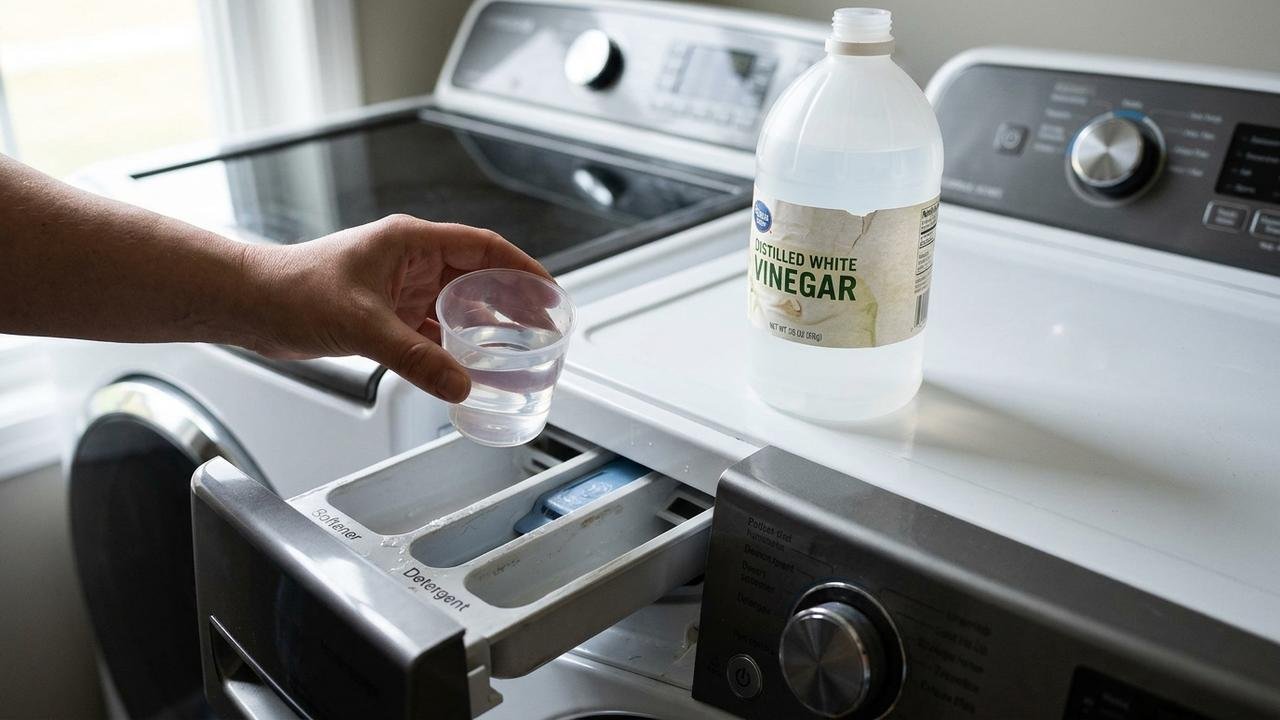 vinagre na máquina de lavar