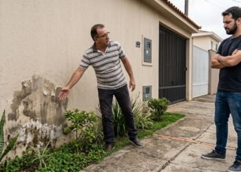 Proprietário entra no quintal da casa alugada com chave reserva enquanto moradores estão no trabalho e afirma que precisava verificar uma infiltração