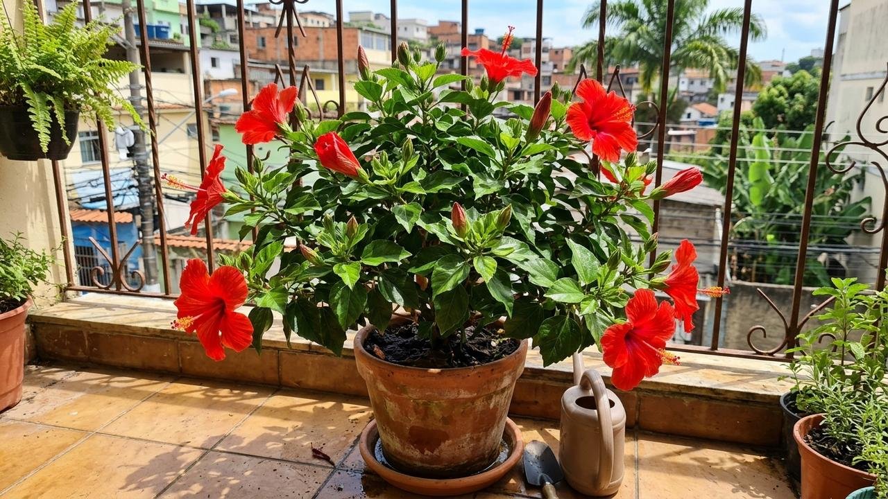 Como cultivar hibisco em vasos e estimular novas flores com cuidados simples que cabem na rotina de quem mora em apartamento