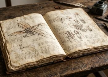 O caderno de Leonardo da Vinci que guardava projetos de máquinas muito antes da tecnologia moderna