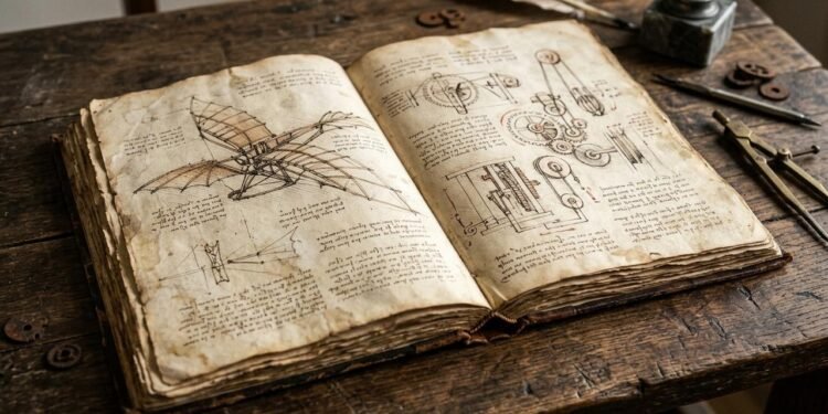 Leonardo da Vinci nasceu em 1452, na região da atual Itália, e desenvolveu atividades como pintor, desenhista, engenheiro e pesquisador da natureza.  // Imagem ilustrativa gerada por IA para representar a situação descrita no texto; pessoas, locais e elementos visuais não correspondem necessariamente aos reais