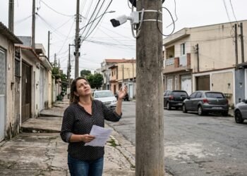 Moradora sofre três assaltos na mesma rua em menos de um ano e descobre que o município gastou R$ 1,4 milhão na instalação de 86 câmeras de segurança; ao solicitar imagens de um dos crimes, recebe a informação de que os equipamentos ainda não estão funcionando