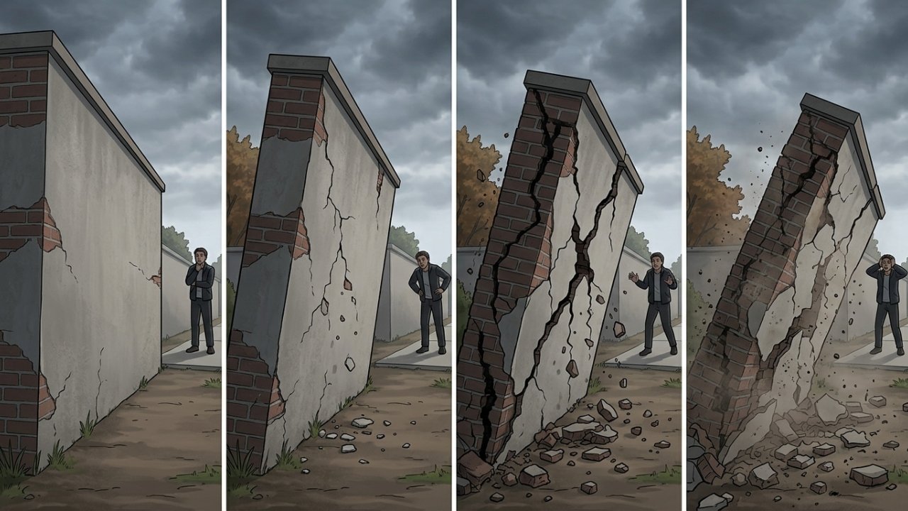 O que fazer quando o muro do vizinho ameaça cair