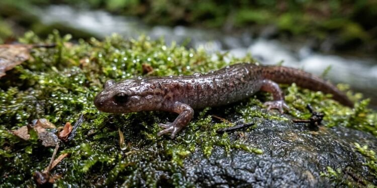 O paradoxo evolutivo da salamandra-sem-pulmões que surpreendeu os biólogos ao respirar exclusivamente através da própria pele úmida