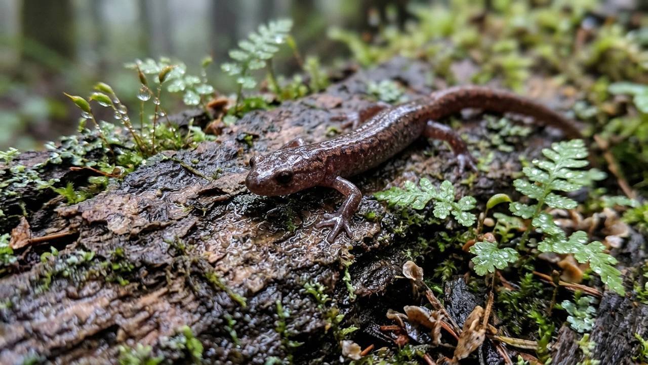 O paradoxo evolutivo da salamandra-sem-pulmões que surpreendeu os biólogos ao respirar exclusivamente através da própria pele úmida