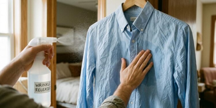 O princípio do método está na combinação da umidade com o relaxamento das fibras do tecido.