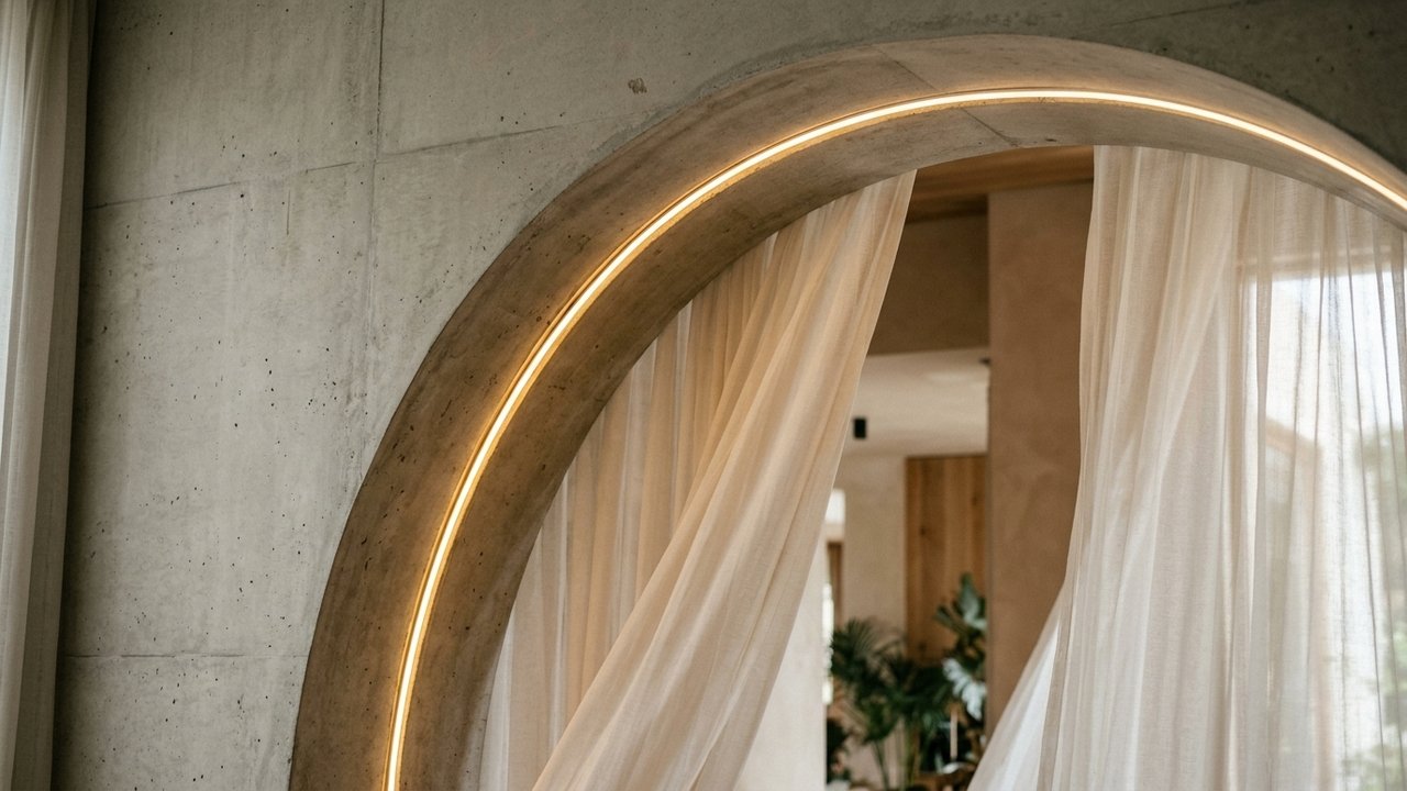 Adeus ambientes engessados: o novo estilo brutalista suave que combina concreto aparente com curvas orgânicas e tecidos macios na decoração