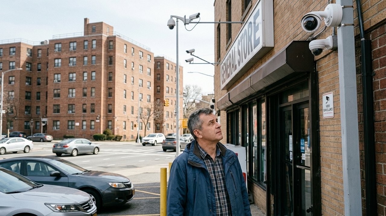 Comerciante instala câmeras para proteger fachada e estacionamento, mas moradores dos apartamentos em frente descobrem que lentes alcançam janelas e varandas do outro lado da rua