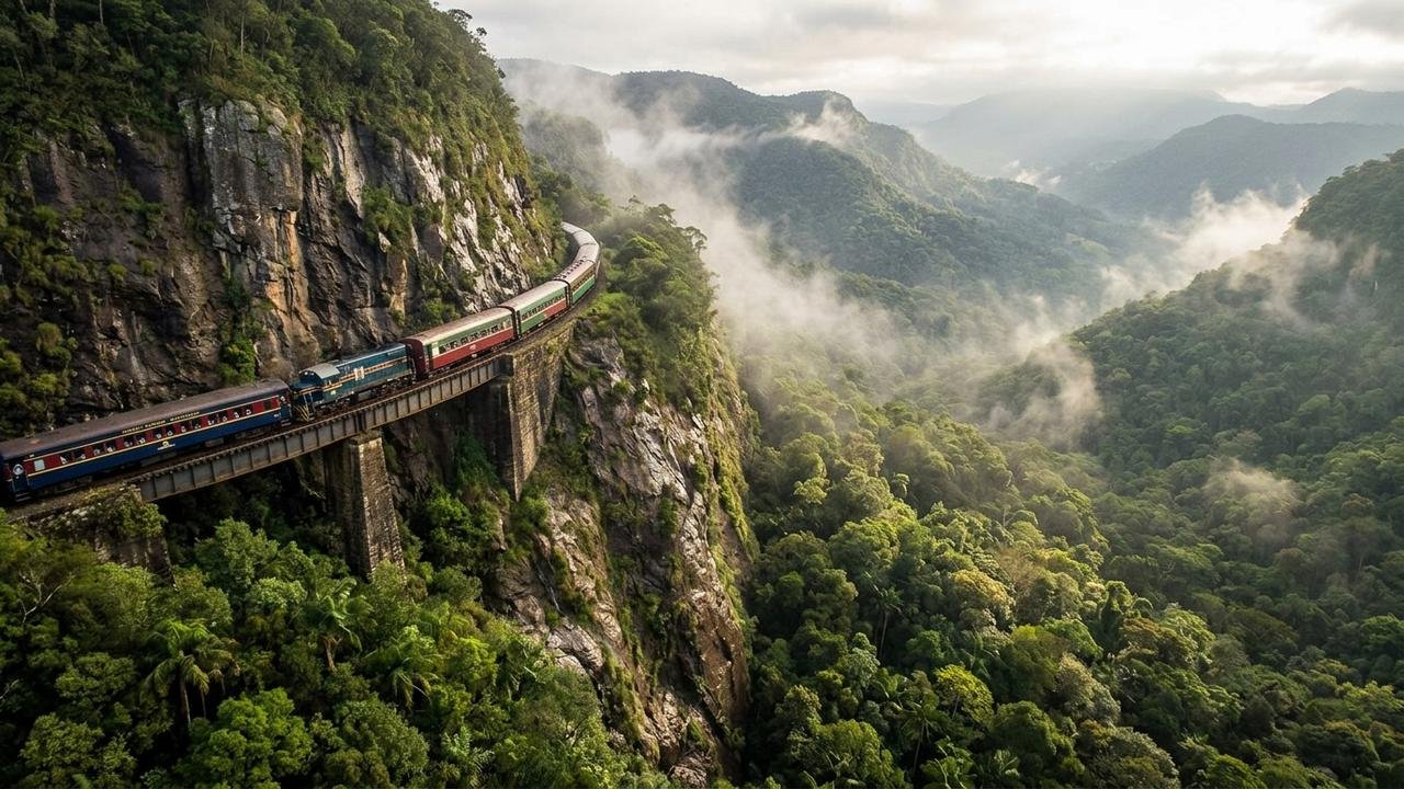 viagem de trem de Curitiba a Morretes