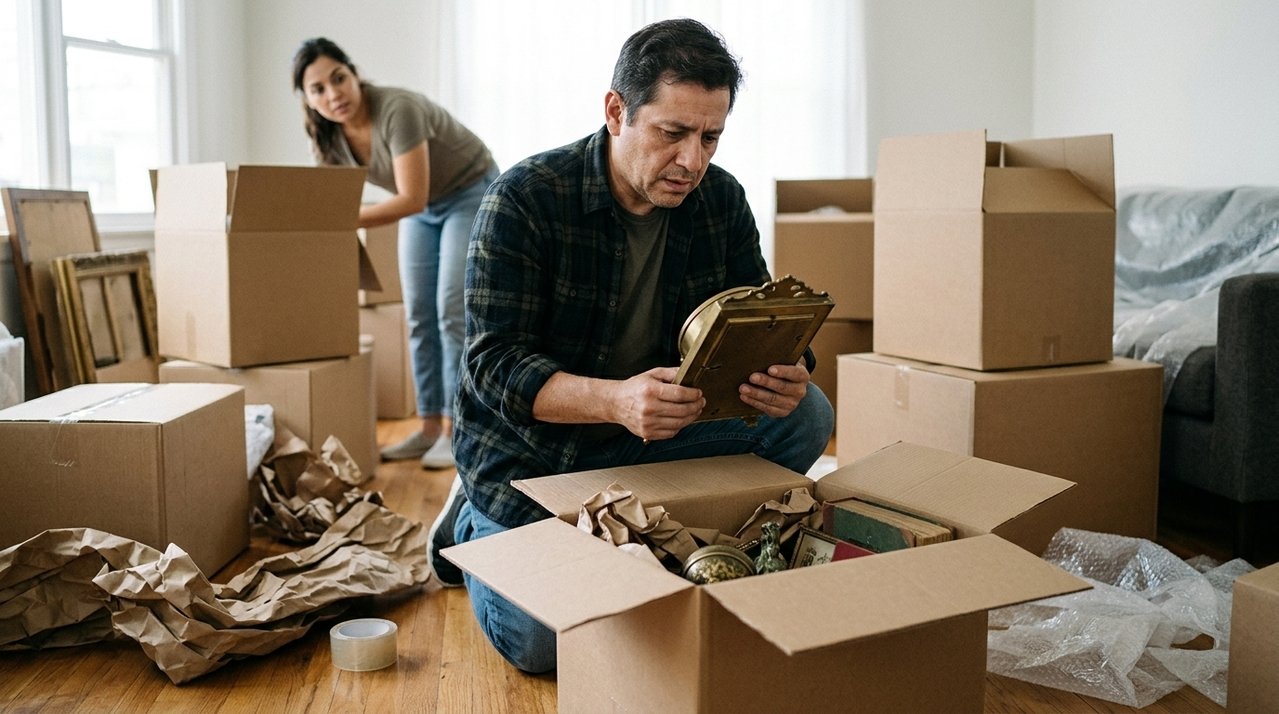 Família contrata empresa para mudança entre duas cidades e, ao abrir as caixas no novo endereço, percebe que objetos de outra pessoa estavam misturados aos seus