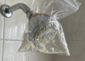 Antes de trocar o chuveiro, tente este método para dissolver o calcário acumulado e recuperar a saída de água