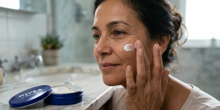 creme Nivea da lata azul