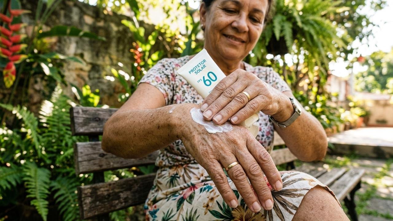 pele das mãos