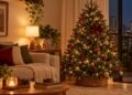 Cordões de LED de luz fixa em branco quente deixam a árvore de Natal 2026 mais elegante e com brilho contínuo