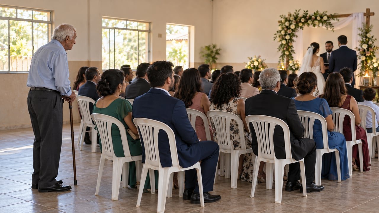 Convidados idosos em pé durante a cerimônia podem pesar na análise de dano moral, que não é automático