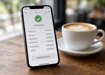 Celular com comprovante de pagamento instantâneo na tela