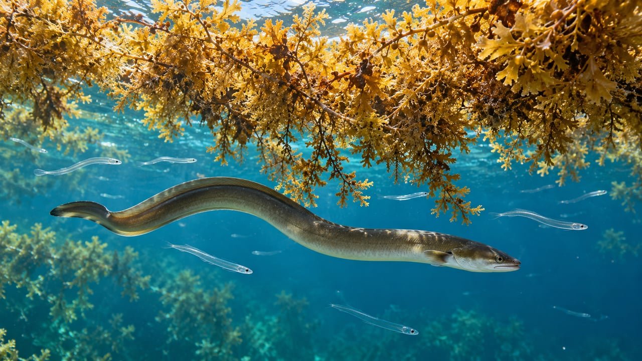 A enguia-europeia se reproduz no Mar dos Sargaços, e suas larvas são levadas pelas correntes até outros habitats