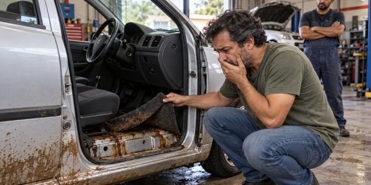 Carro seminovo com sinais de enchente descobertos na primeira revisão configura vício oculto, e a loja continua responsável