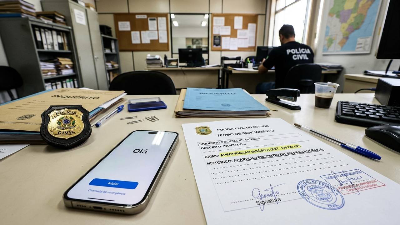 Jovem acha iPhone de R$ 9 mil esquecido na praça, formata o aparelho para uso próprio e acaba indiciado pela polícia por apropriação indébita