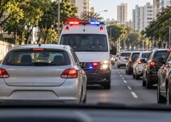 Deixar de dar passagem a ambulância com sirene e luzes acionadas é infração gravíssima pelo artigo 189 do CTB