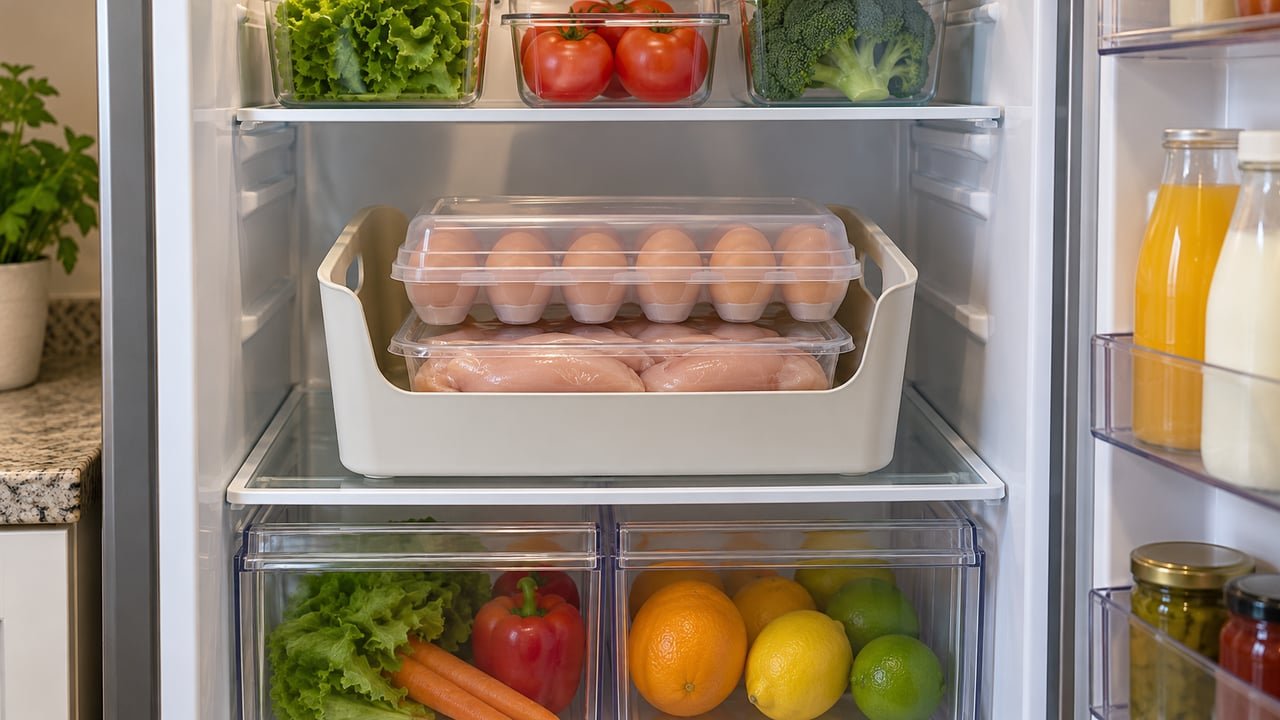 Na compra, confira a inspeção oficial e mantenha frango e ovos refrigerados