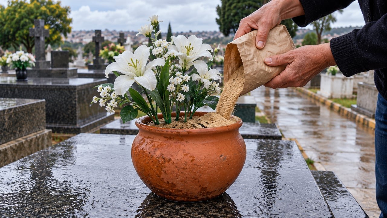 Depois de chuvas fortes, confira o nível da areia nos vasos e complete se o material tiver assentado