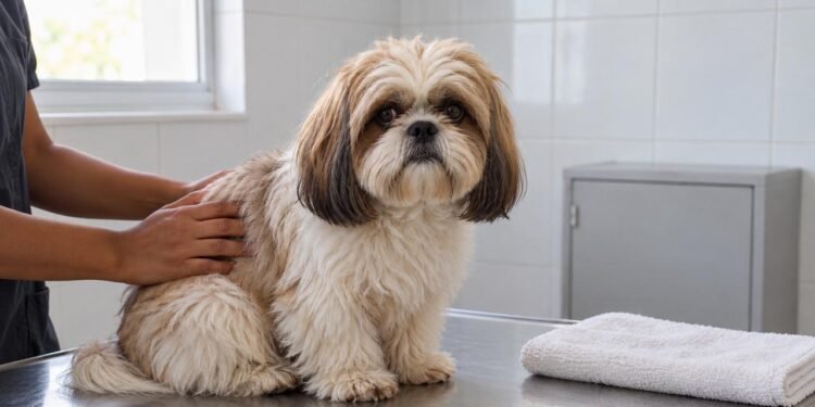 Shih-tzu voltou do banho e tosa com cortes e a loja negou responsabilidade pelas lesões.