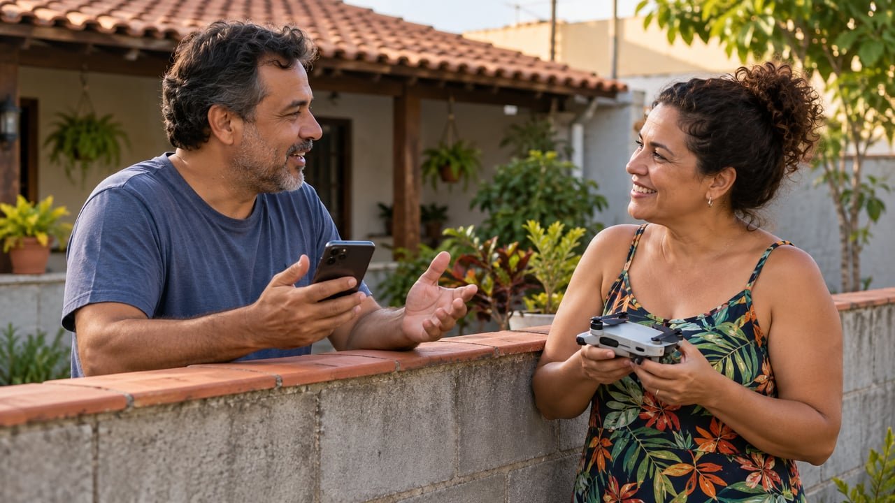 A conversa direta, com pedido para apagar as imagens e avisar antes de novos voos, costuma ser o caminho mais rápido para resolver o conflito