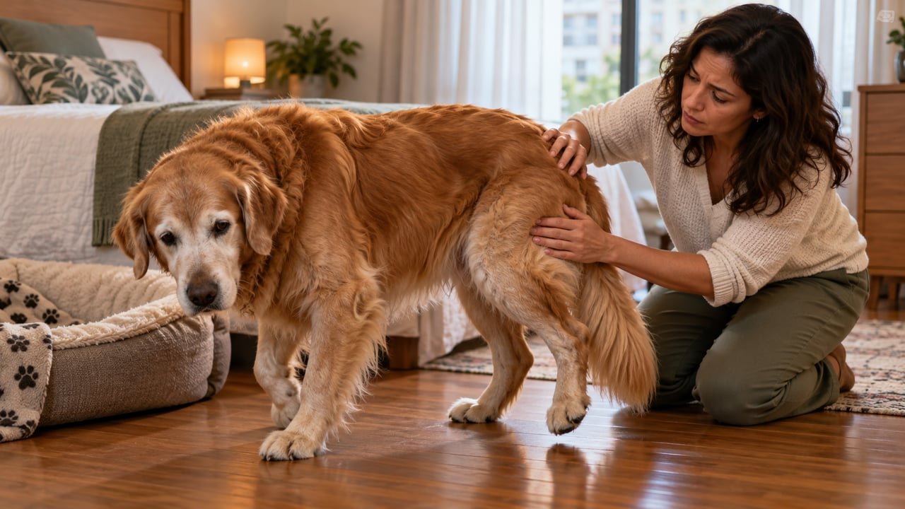 Voltas lentas e rígidas antes de deitar, sobretudo em cães idosos, podem indicar artrite e pedem avaliação veterinária
