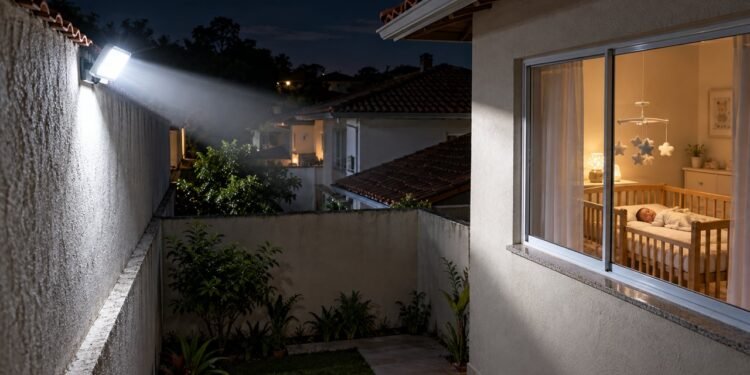 Refletor de LED virado para o quarto do bebê pode configurar uso anormal da propriedade, e os pais têm base legal para pedir o ajuste