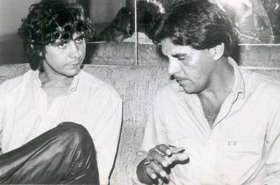 Cr&eacute;dito: Arquivo Pessoal. Brasil. O jornalista do Correio Braziliense Irlam Rocha Lima conversa com o cantor L&ocirc; Borges 