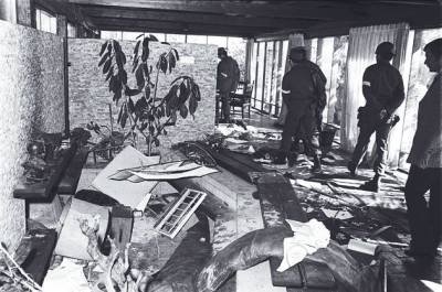 Crédito: Evandro Teixeira/Divulgação. Casa do poeta Pablo Neruda, destruída no dia de sua morte.