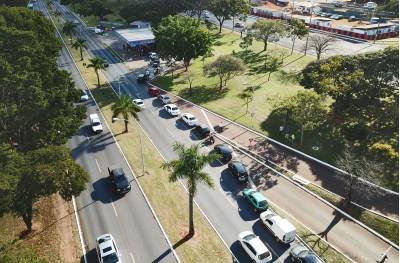 Mulher é atropelada no Eixinho Sul nesta quinta-feira (18/9)