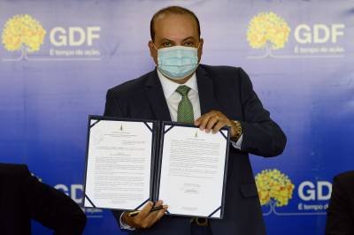 28/07/2021 Crédito: Marcelo Ferreira/CB/D.A Press. Brasil. Brasilia - DF. Governador Ibaneis Rocha sanciona lei que cria a Universidade do Distrito Federal.